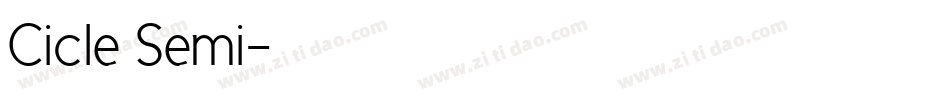 Cicle Semi字体转换